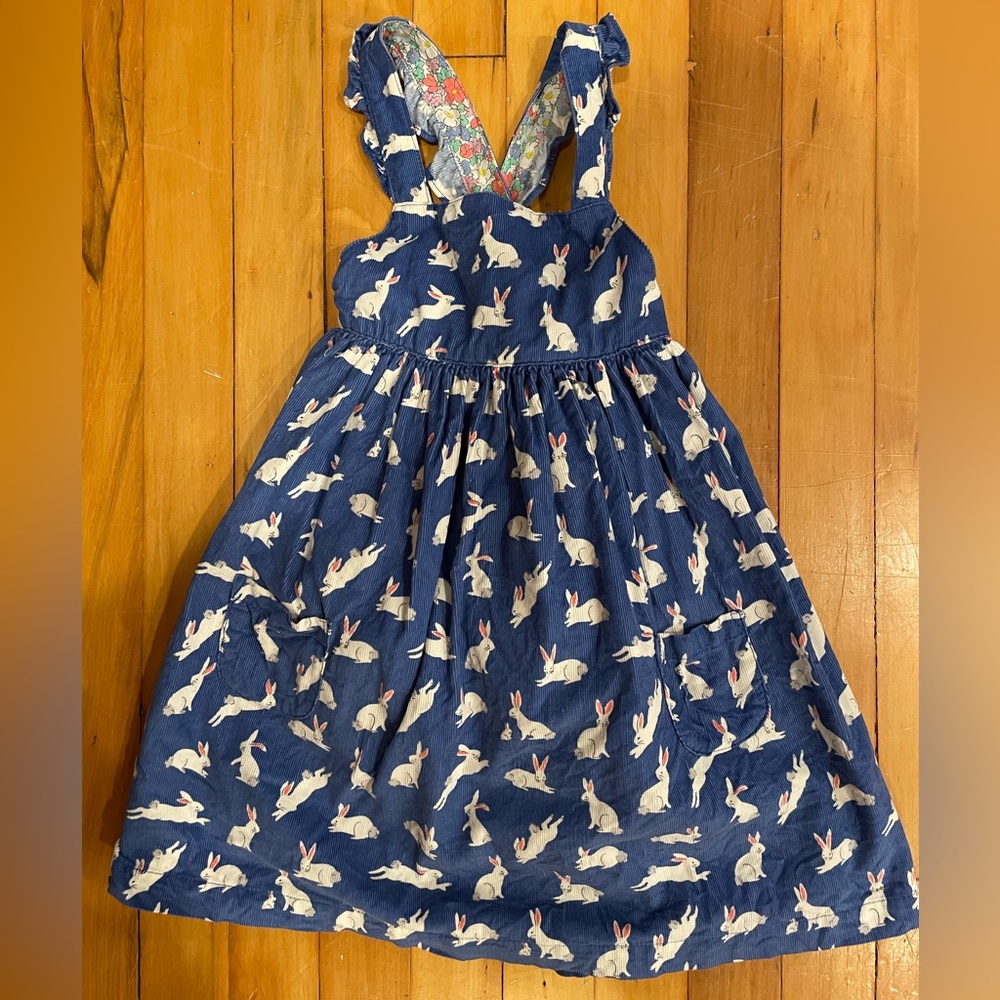 Mini Boden Blue Bunny Pinnie
